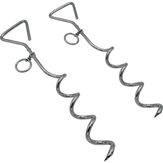 Dog Tie Out Stake Ground Anchor X2 (Spiral Heavy Duty Trampoline Tent)