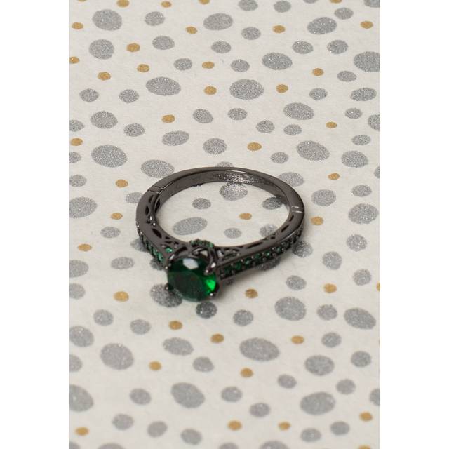 Wildcat - Smaragd - Ring - black - 18 mm - Steel 316L,Metal