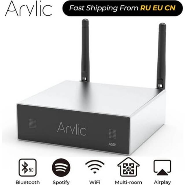 Audio Amplifier Arylic A50+ WiFi and Bluetooth Compatible HiFi Stereo Class D Digital Multi-Room