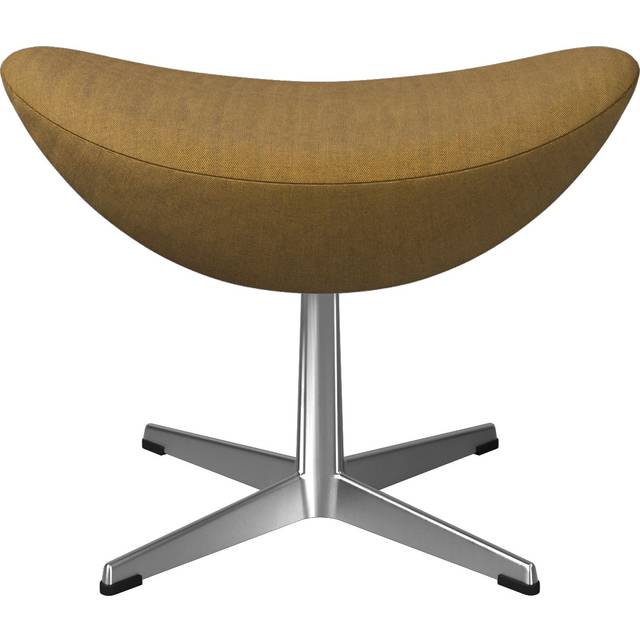 Fritz Hansen - 3127 Ägget Fotpall, Re-wool 0448 Satin polished aluninium - Fotpallar - Arne Jacobsen - Metall/Textilmaterial/Syntetiskt