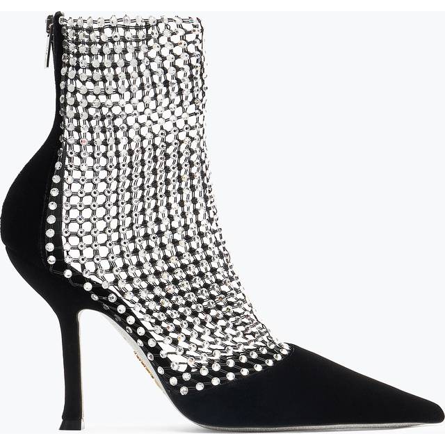 Rene Caovilla Galaxia embellished velvet ankle boots - black (UK 7)