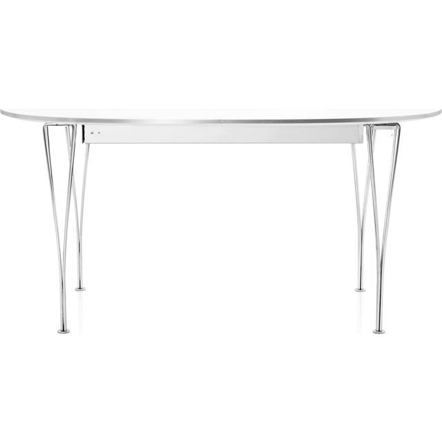 Fritz Hansen - B619 Superellips Utdragbart, Valnötsfanér, Krom - Matbord - Arne Jacobsen,Bruno Mathsson,Piet Hein
