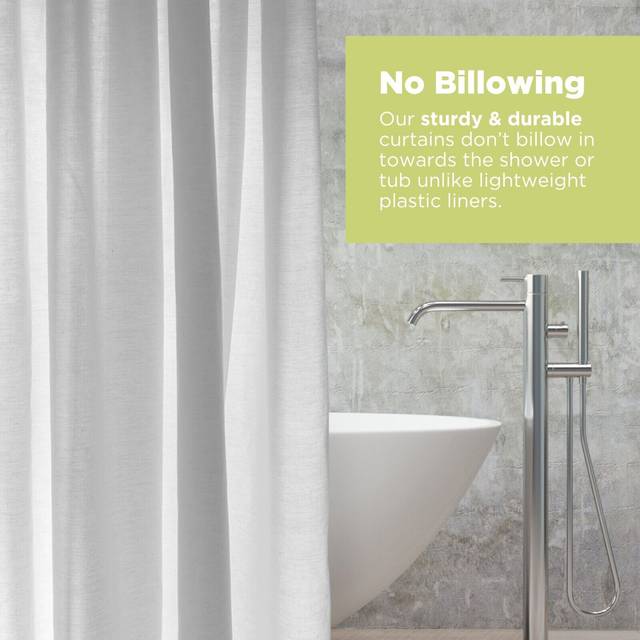 Bean Products Cotton Stall Shower Curtain Natural  36 x 74  All Natural Materials  Works with Tub  Bath and Stall Shower