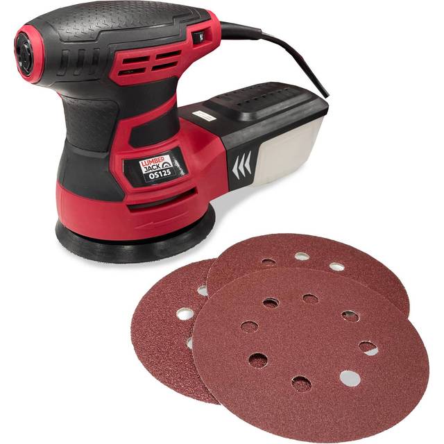 Lumberjack Orbital Sander For Wood Metal and Plastic - Red