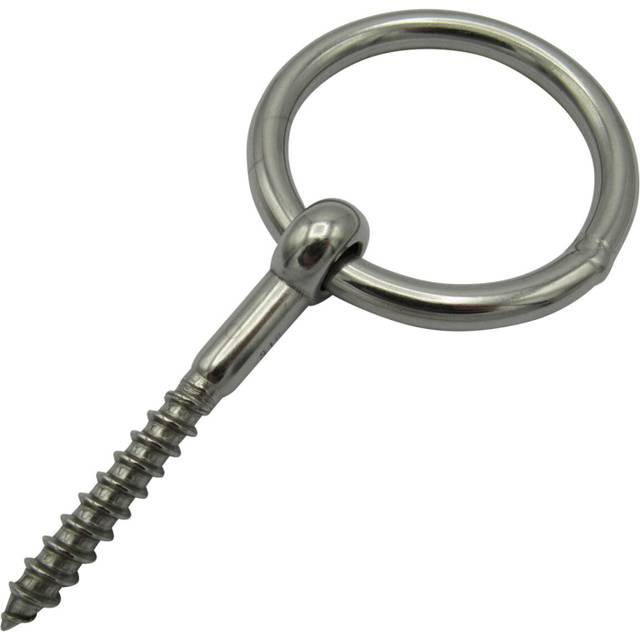 Stainless Steel Ring Eye Bolt 5MM (Wood Screw Lag Thread Eyebolt)