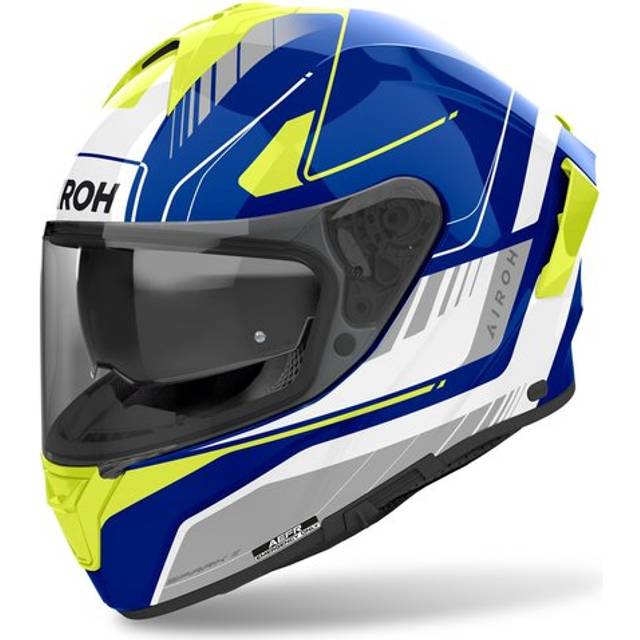 Airoh Helmet Spark 2 Chrono Blue/Yellow Gloss S Integral hjälmar (S)