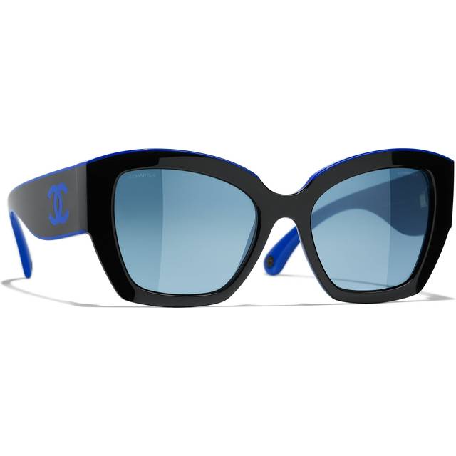 CHANEL butterfly Sunglasses 1768Q8 Black & Blue