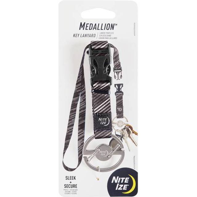 Nite Ize Medallion Key Carabiner with Lanyard - Silver