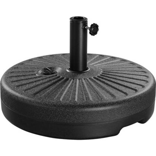 (35KG Round- Fillable) Heavy Duty Parasol Stand Base Cantiliver Banana Umbrella Weighted/Refillable Sand Water
