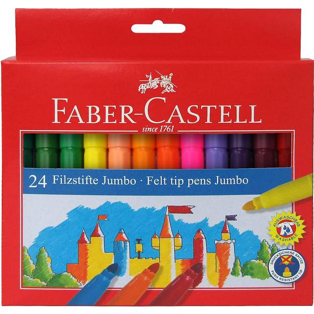 Faber-Castell 554324 – Jumbo filtpennor, 24 st. kartongfodral