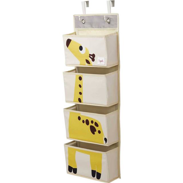 3 Sprouts - Hängande väggorganisatör – hylla för barnrum och skötbord, giraff
