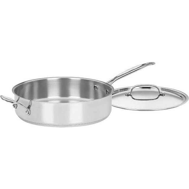 Cuisinart Stainless Steel 5.5 Quart Saut? Pan w/ Cover Helper Handle Chef's Classic 733-30H