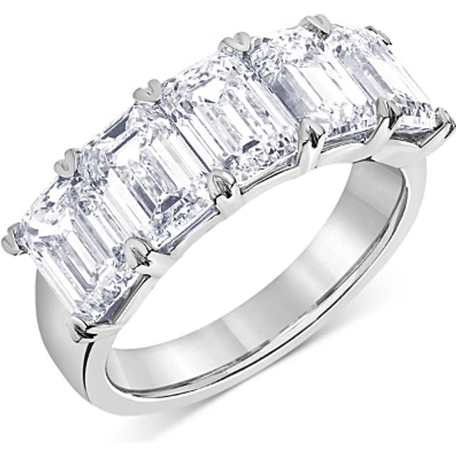 Bloomingdale's Fine Collection Certified Lab Grown Diamond Emerald-Cut Band in 18K White Gold, 5.0 ct. t. w.
