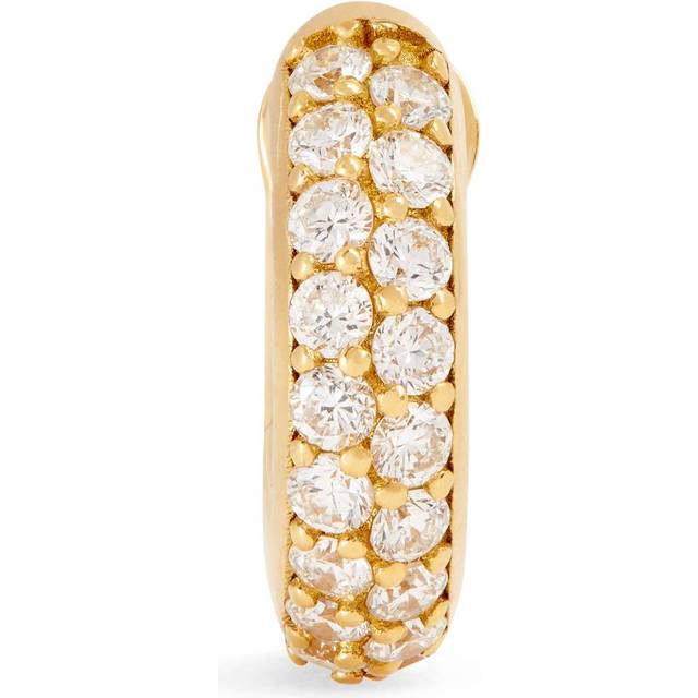Spinelli Kilcollin Yellow Gold and Pavé White Diamond Mini Single Hoop Earring - One size