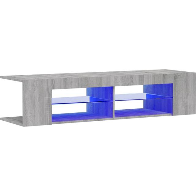 vidaXL TV Cabinet with LED Lights Grey Sonoma 135x39x30 cm