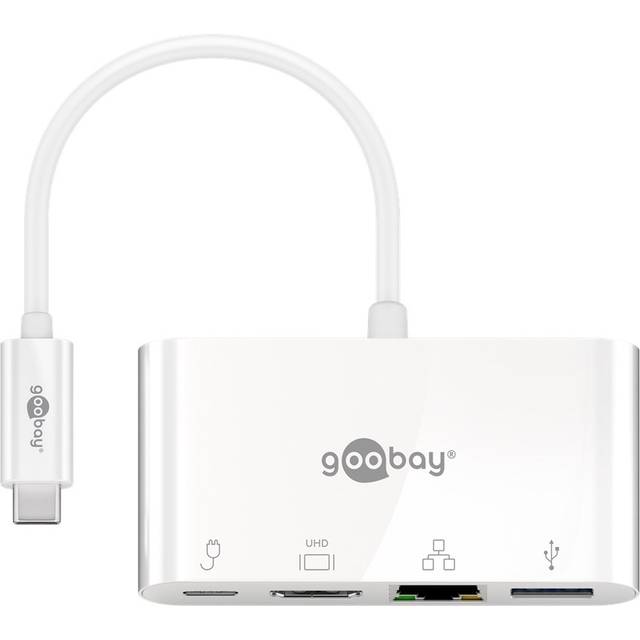 Multi adapter usb-c - hdmi + ethernet rj45 + usb-a 3.0 + usb-c 62104