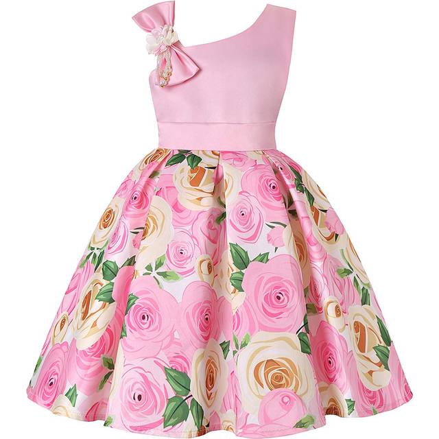 NSSMWTTC Flower Girls Dresses Toddler Baby Birthday Halloween Day Easter Pageant Tea Dress (Pink01 100)
