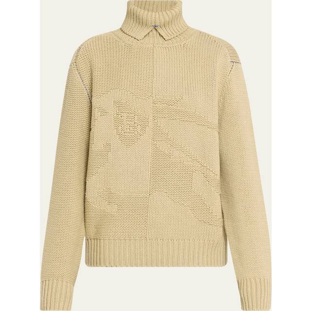Burberry-Cashmere Sweater With Ekd Knitwear Verde-Donna - Green