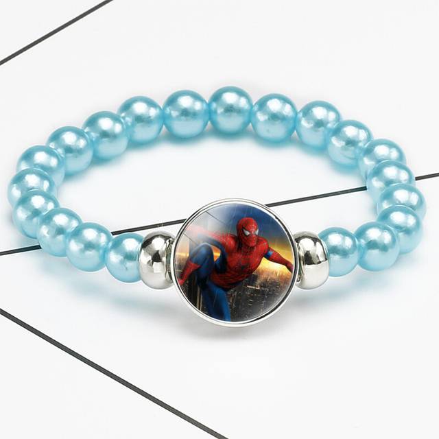 (StyleK) Time Blue Gem Bead Bracelet Cartoon Style For Men And Women