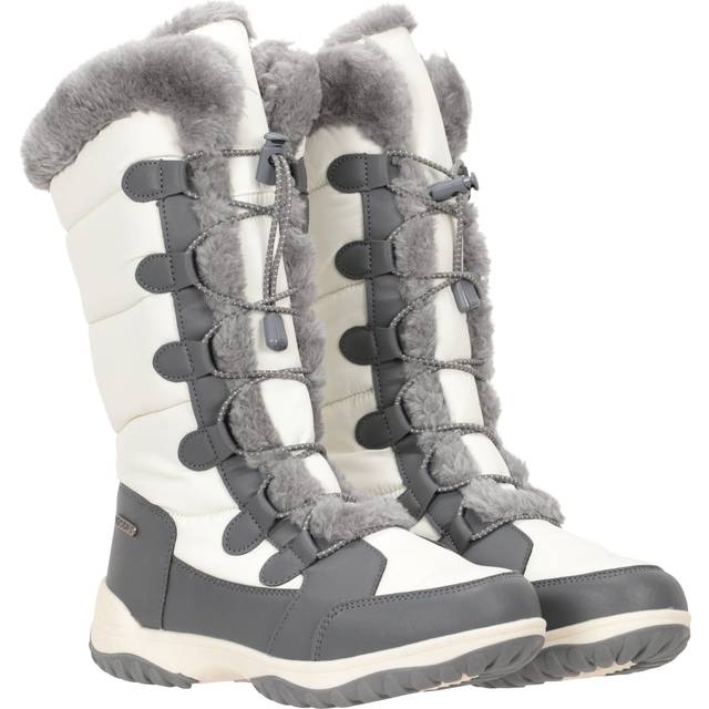 Mountain Warehouse 'snowflake' Waterproof Breathable Non Slip Warm Long Winter Snow Boots In White - 5