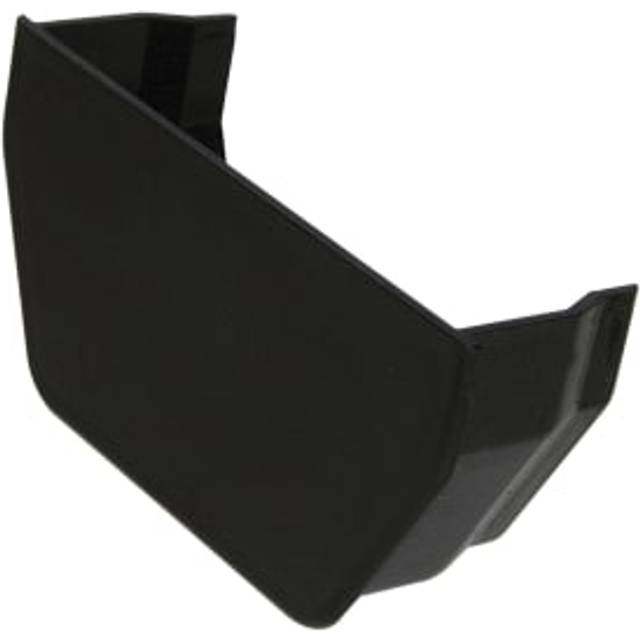 FloPlast 114mm Black Square Line Gutter Internal Stop End