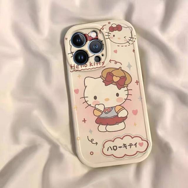 For iPhone 15 Pro Max 14 13 12 11 X XR Hello Kitty Cute Case Gifts For Girls-as the picture-For iphone 6