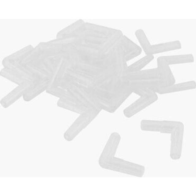30 pcs 2 way air line tubing elbow connectors clear for aquarium
