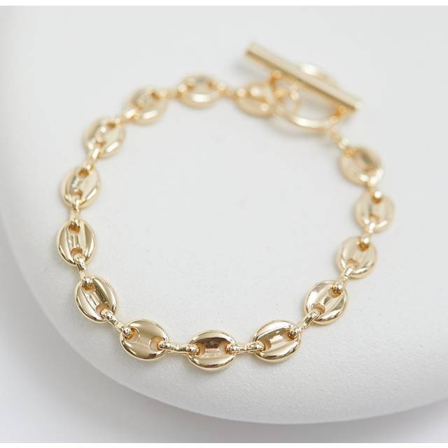 Jon Richard Jon Richard Gold Plated Polished Nugget link Bracelet