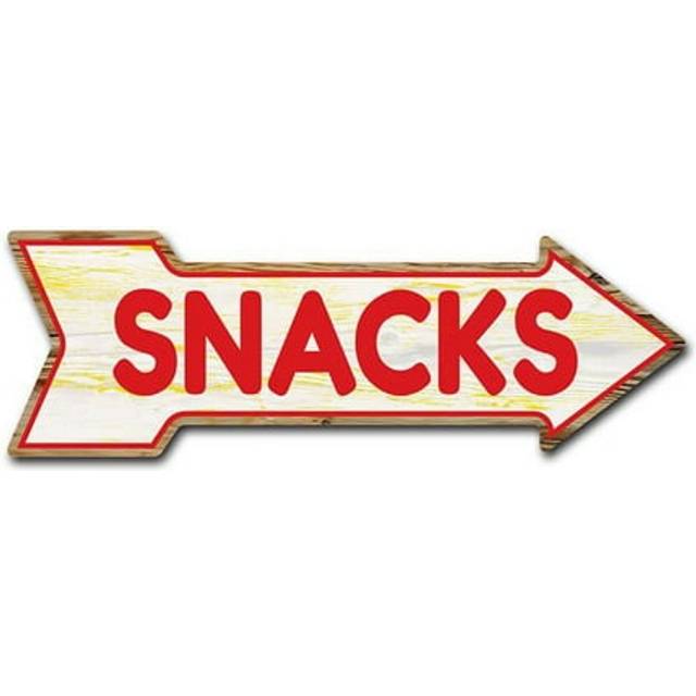 SignMission D-A-10-999609 10 x 30 in. Indoor & Outdoor Decor Direction Sticker Vinyl Wall Decals - Snacks - 24 in.