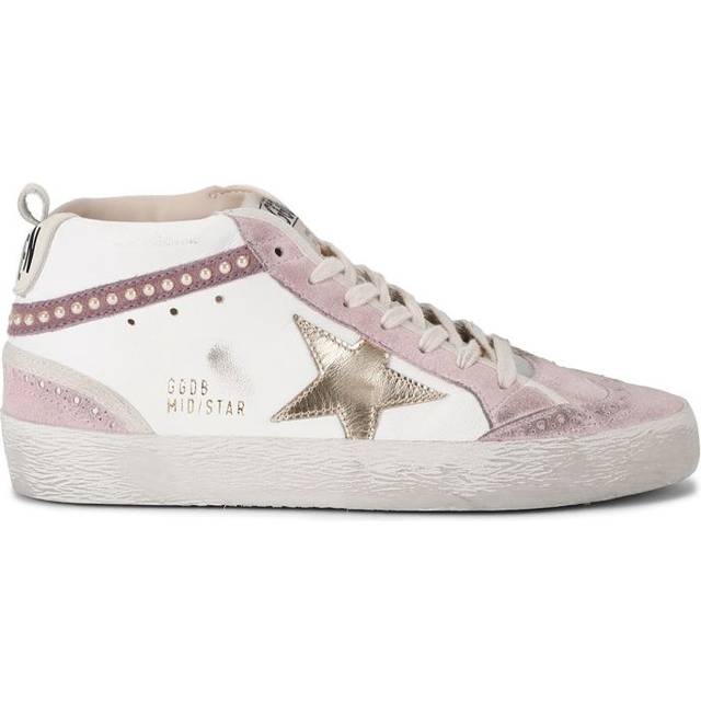 Golden Goose Womens Pink Comb Midstar 82664 Contrast-panel Suede Mid-top Trainers Eur 40 / 7 Uk Women - PINK COMB
