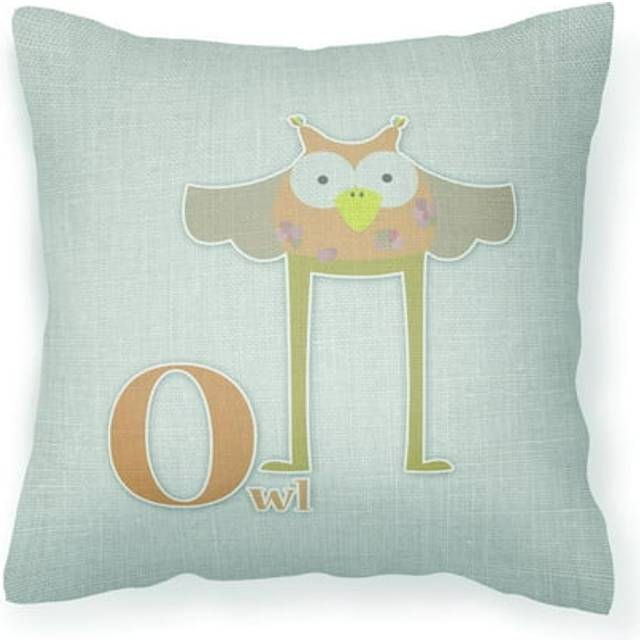 Caroline's Treasures BB5740PW1818 Alphabet O for Owl Fabric Decorative Pillow  18 x 18  Multicolor