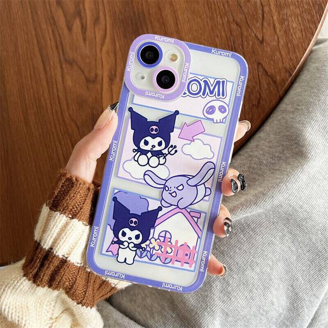 Cute Hello Kitty Kuromi Pochacco Phone Case for iPhone15 14 Plus 13 12 11 Promax-as the picture-iPhone 14 Pro Max