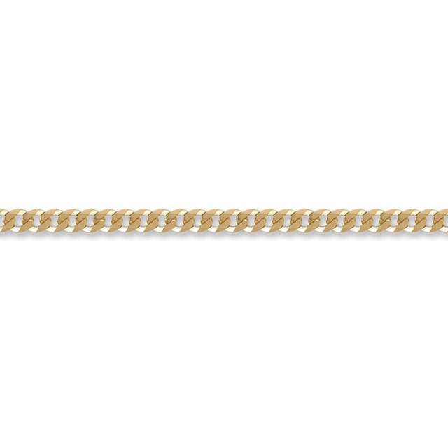 (24) Jewelco London Unisex Solid 9ct Yellow Gold Flat Curb 4.4mm Gauge Chain Necklace