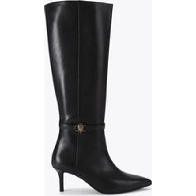 Kurt Geiger London Kensington Leather Pointed Flexi Knee High Boots, Black