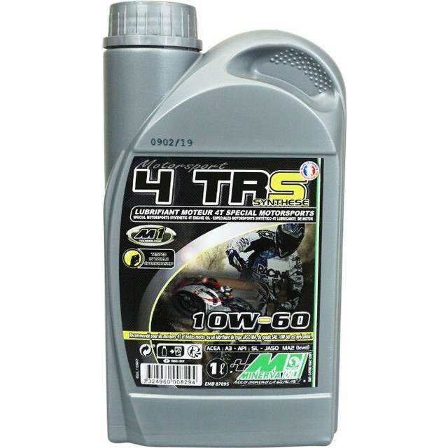Motorcycle engine oil Minerva Oil 4Trs 10W60 100% France 1 L - Gris