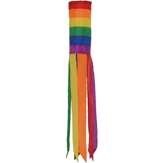 In the Breeze Rainbow Column - 33 Inch Windsock - Colorful Hanging Decoration - Red  Orange  Yellow  Green  Blue  Purple 4847