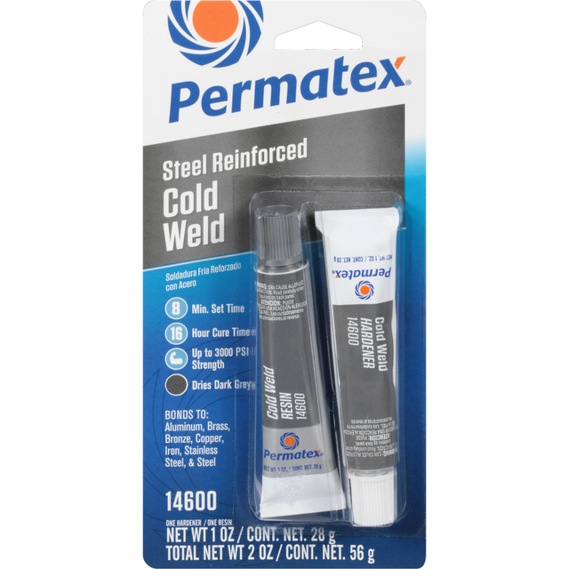 Permatex Steel Reinforced Cold Weld Epoxy Resin Hardener Filler Adhesive Glue