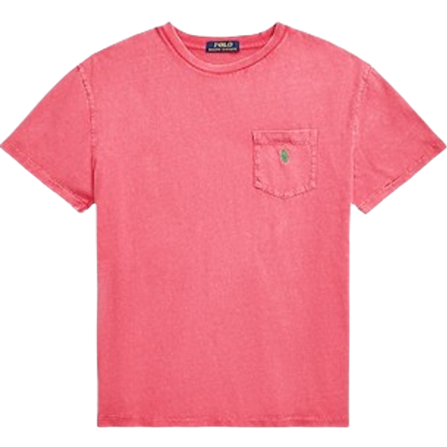 Ralph lauren polo classic fit cotton-linen pocket t-shirt red for men for him