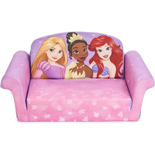 Marshmallow Furniture  childrens 2-in-1 Flip Open Foam compressed Sofa  Disney Princesses