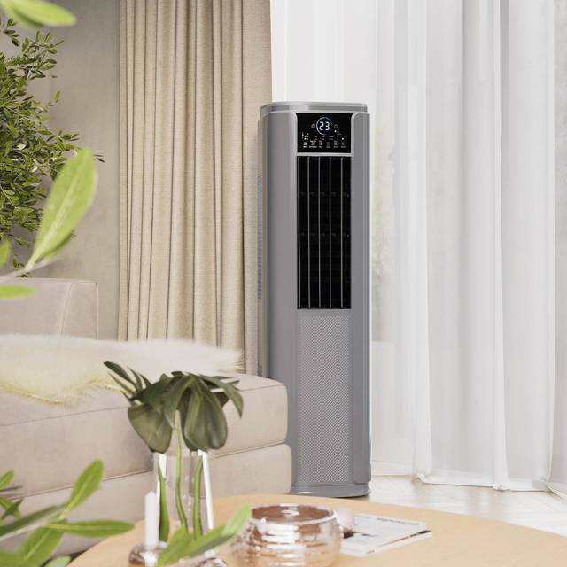 electriQ SupremeCool 8000 BTU Quiet Portable Air Conditioner - Grey