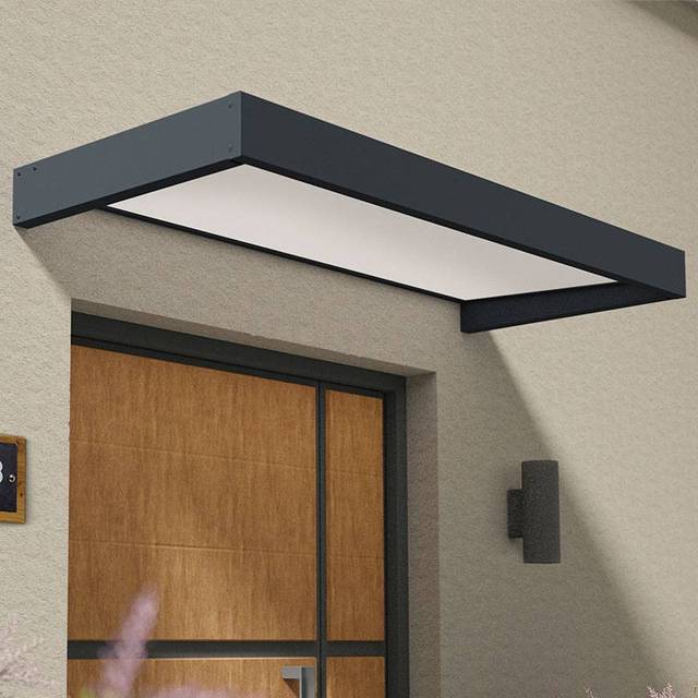 Palram Canopia Sophia 2150 Door Canopy Grey - White Opal 7 x 3