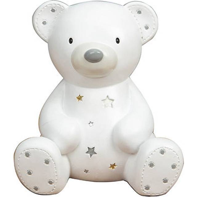 Bambino White Resin Money Box - Teddy