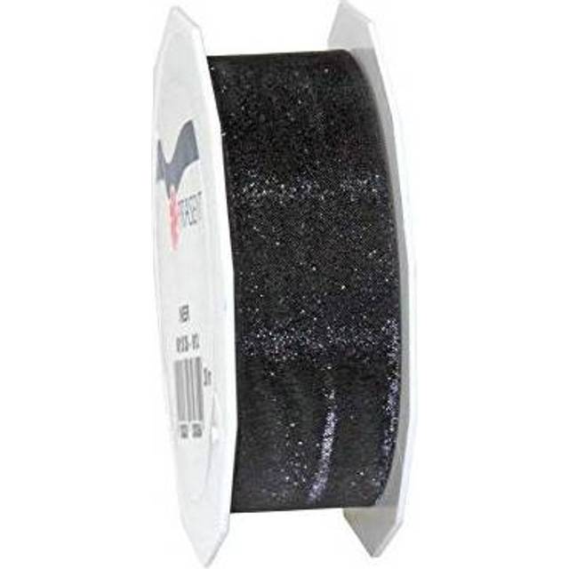 C.E. Pattberg Organza Ribbon, Black, 25mm-25m