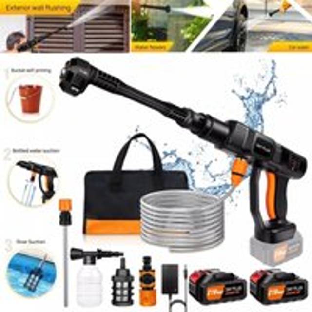 Dayplus - 6 in 1 Battery Cordless Car High Pressure Washer Jet Water Wash Cleaner Tools