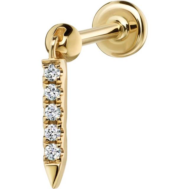Maria Tash Diamond Eternity Bar Single Stud Earring - Gold - 7mm