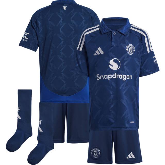 Adidas Manchester United Away Mini Kit 2024/2025 Colour: Indigo, Size: 2-3 years