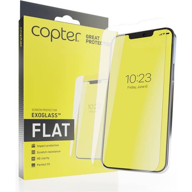 Copter iPhone 15 Pro Max Exoglass Flat HÃ¤rdat Glas SkÃ¤rmskydd