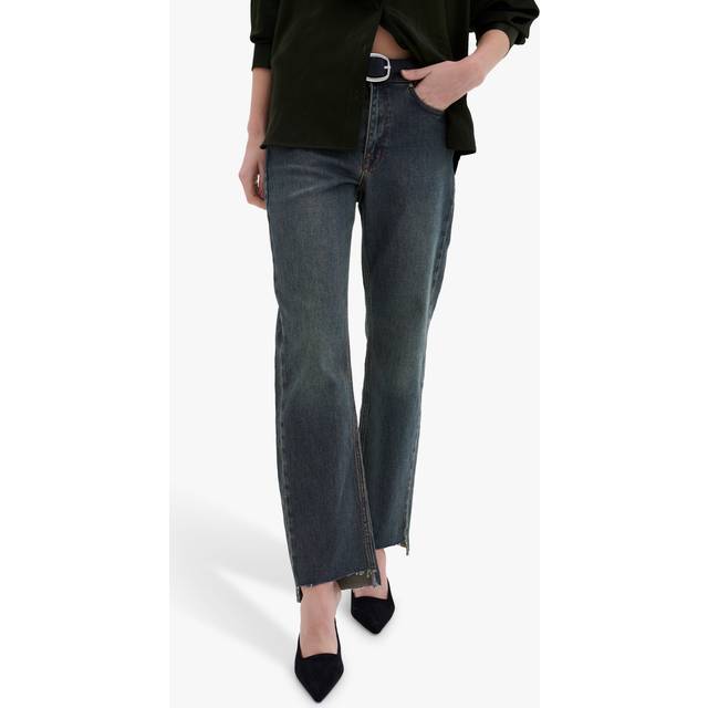 MY ESSENTIAL WARDROBE Dango Bootcut Leg Jeans, Dark Blue Dirty Wash