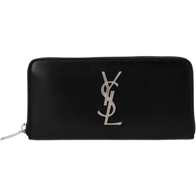 Saint Laurent-Logo Wallet Portafogli Nero-Uomo - Black - OS