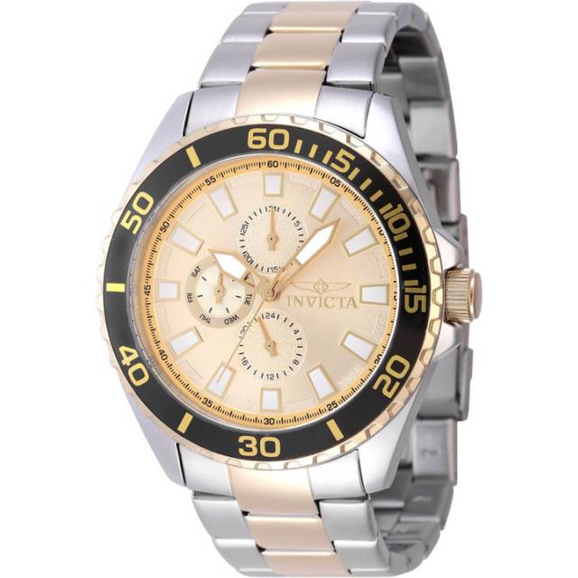Invicta, Accessoarer, Herr, ONE Size, Kronograf Rostfritt Stål Klocka för Män - yellow (ONE SIZE)